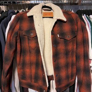 Levis Trucker Sherapa Flannel Jacket